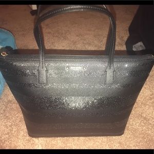 Black glitter Kate spade never used